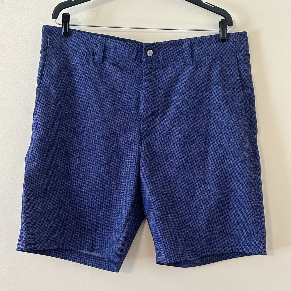 Callaway Golf Shorts Mens Blue Geometric Lightweight Flat Front Casual Size 36